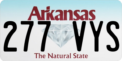 AR license plate 277VYS