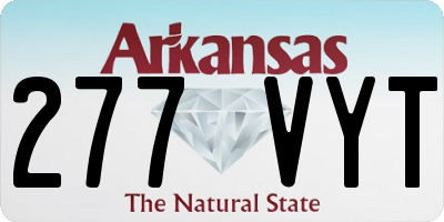 AR license plate 277VYT