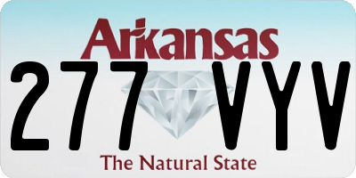 AR license plate 277VYV