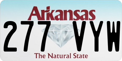AR license plate 277VYW
