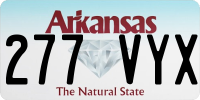 AR license plate 277VYX
