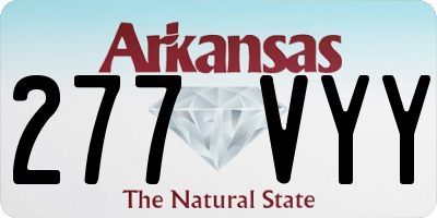 AR license plate 277VYY