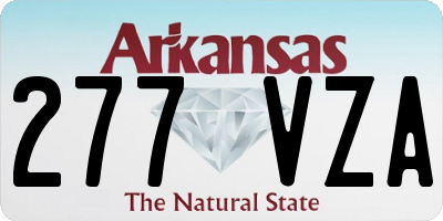 AR license plate 277VZA