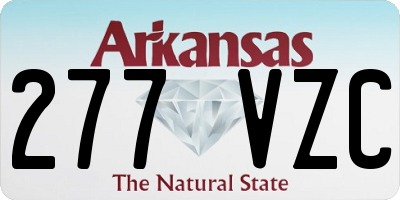 AR license plate 277VZC