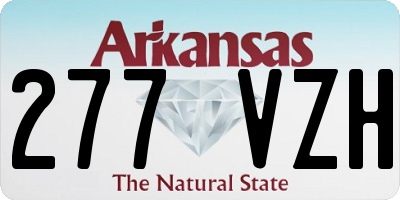 AR license plate 277VZH