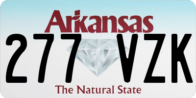 AR license plate 277VZK
