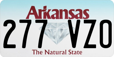 AR license plate 277VZO
