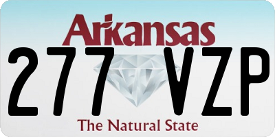 AR license plate 277VZP