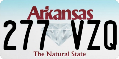 AR license plate 277VZQ