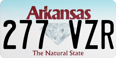 AR license plate 277VZR