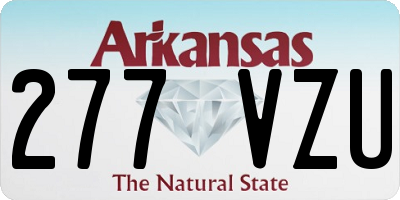AR license plate 277VZU