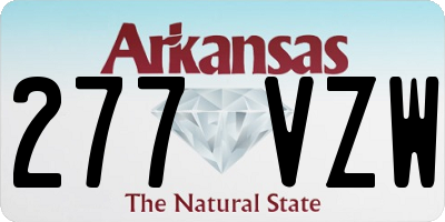 AR license plate 277VZW