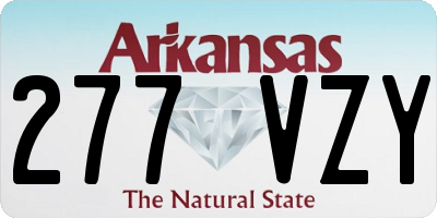 AR license plate 277VZY