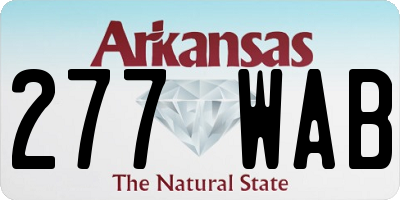 AR license plate 277WAB