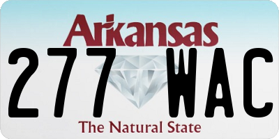 AR license plate 277WAC