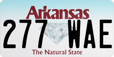 AR license plate 277WAE
