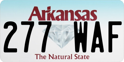 AR license plate 277WAF