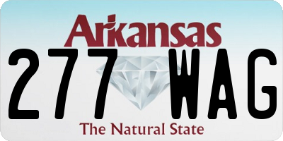 AR license plate 277WAG