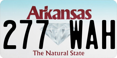 AR license plate 277WAH