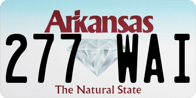 AR license plate 277WAI