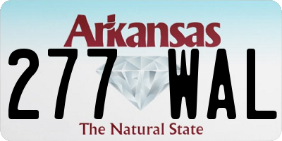 AR license plate 277WAL