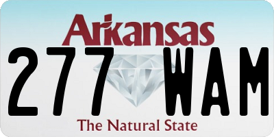 AR license plate 277WAM
