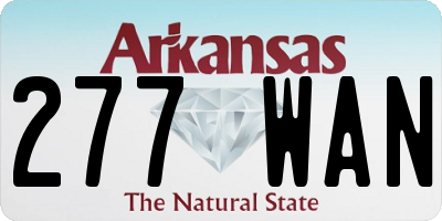 AR license plate 277WAN