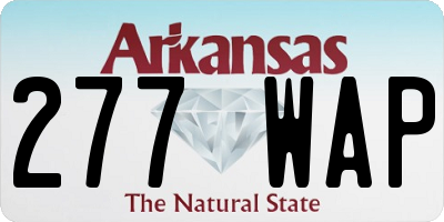 AR license plate 277WAP