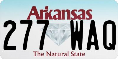 AR license plate 277WAQ