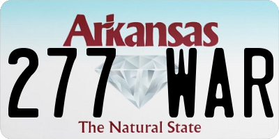 AR license plate 277WAR