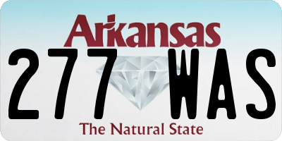 AR license plate 277WAS