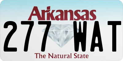 AR license plate 277WAT