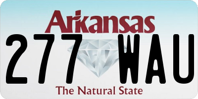 AR license plate 277WAU