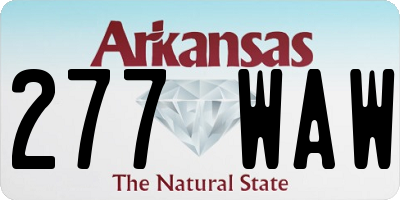 AR license plate 277WAW