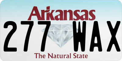 AR license plate 277WAX