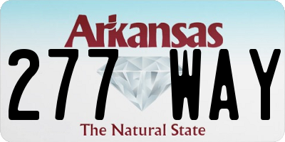 AR license plate 277WAY