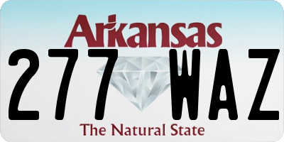AR license plate 277WAZ