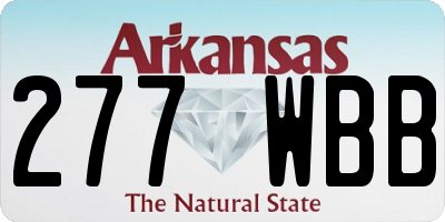 AR license plate 277WBB