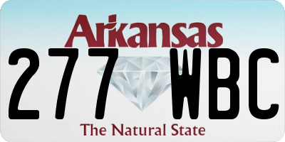 AR license plate 277WBC