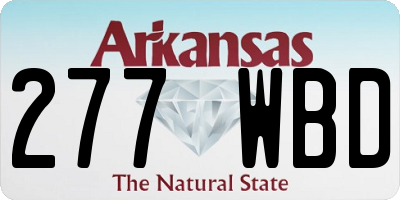 AR license plate 277WBD