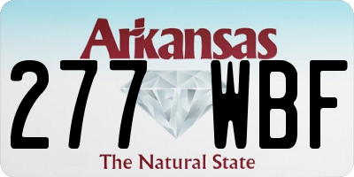 AR license plate 277WBF