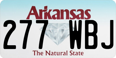 AR license plate 277WBJ
