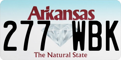 AR license plate 277WBK