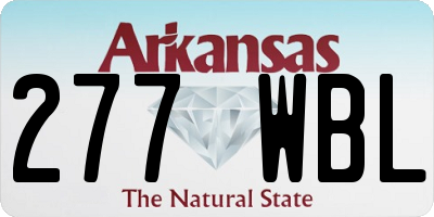 AR license plate 277WBL