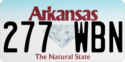 AR license plate 277WBN