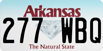AR license plate 277WBQ