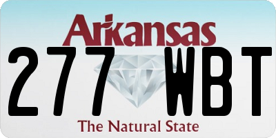 AR license plate 277WBT