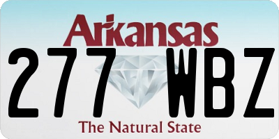 AR license plate 277WBZ