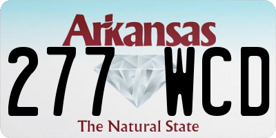 AR license plate 277WCD