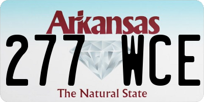 AR license plate 277WCE